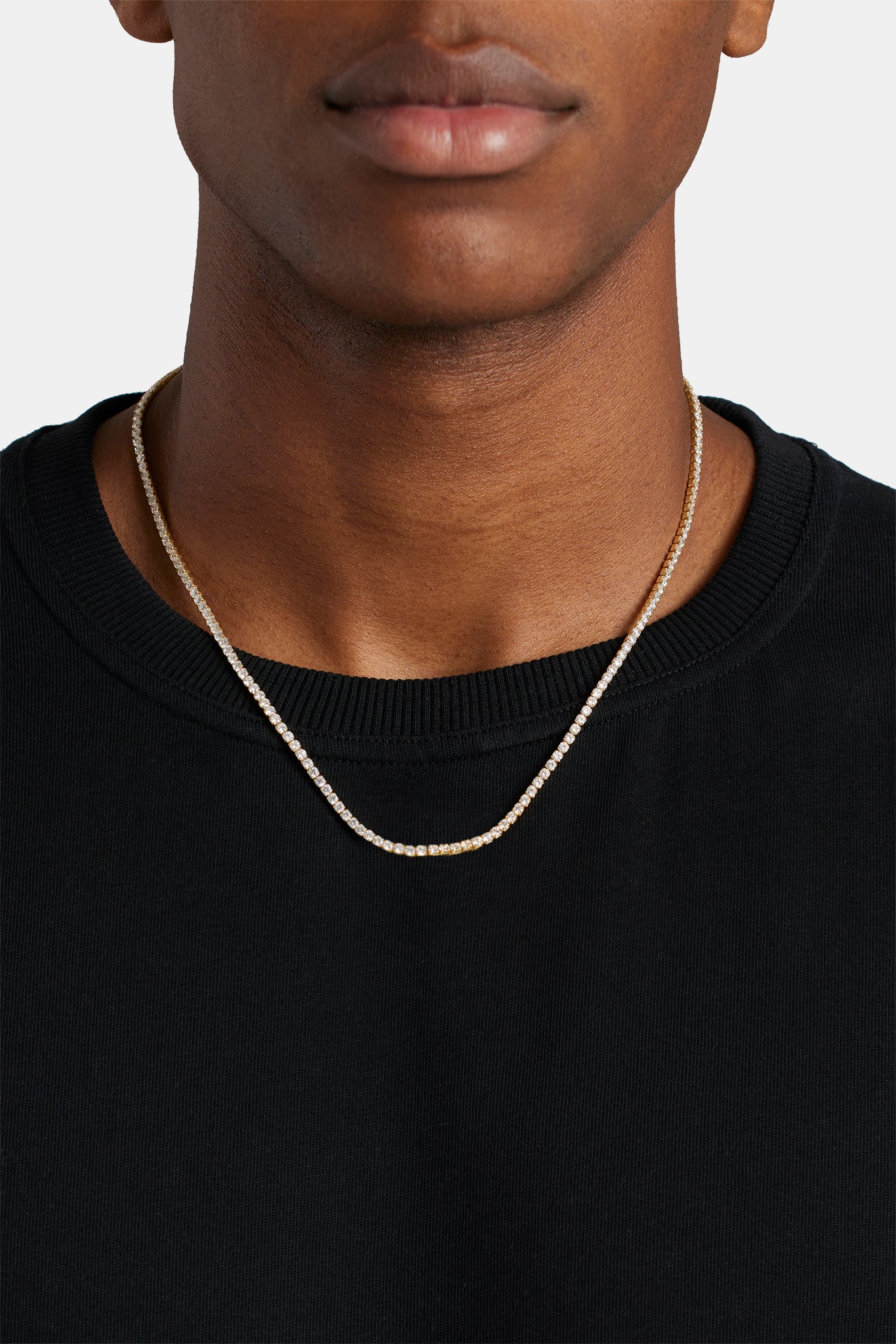 Micro Tennis Chain - Gold 2.5mm - Image 5