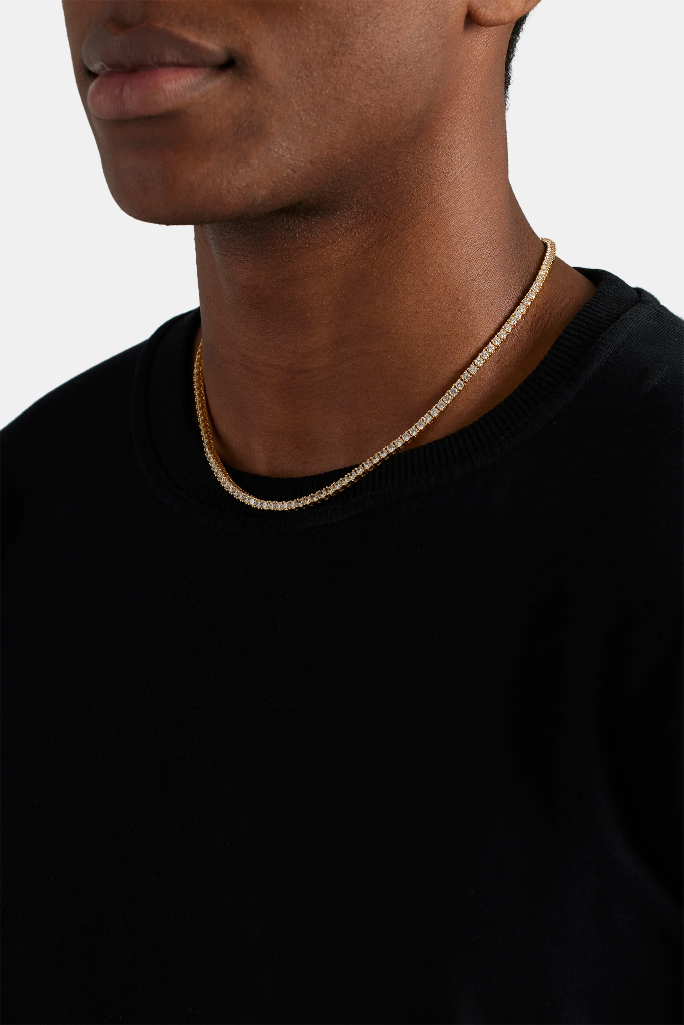 3mm Tennis Chain - Gold - Image 3