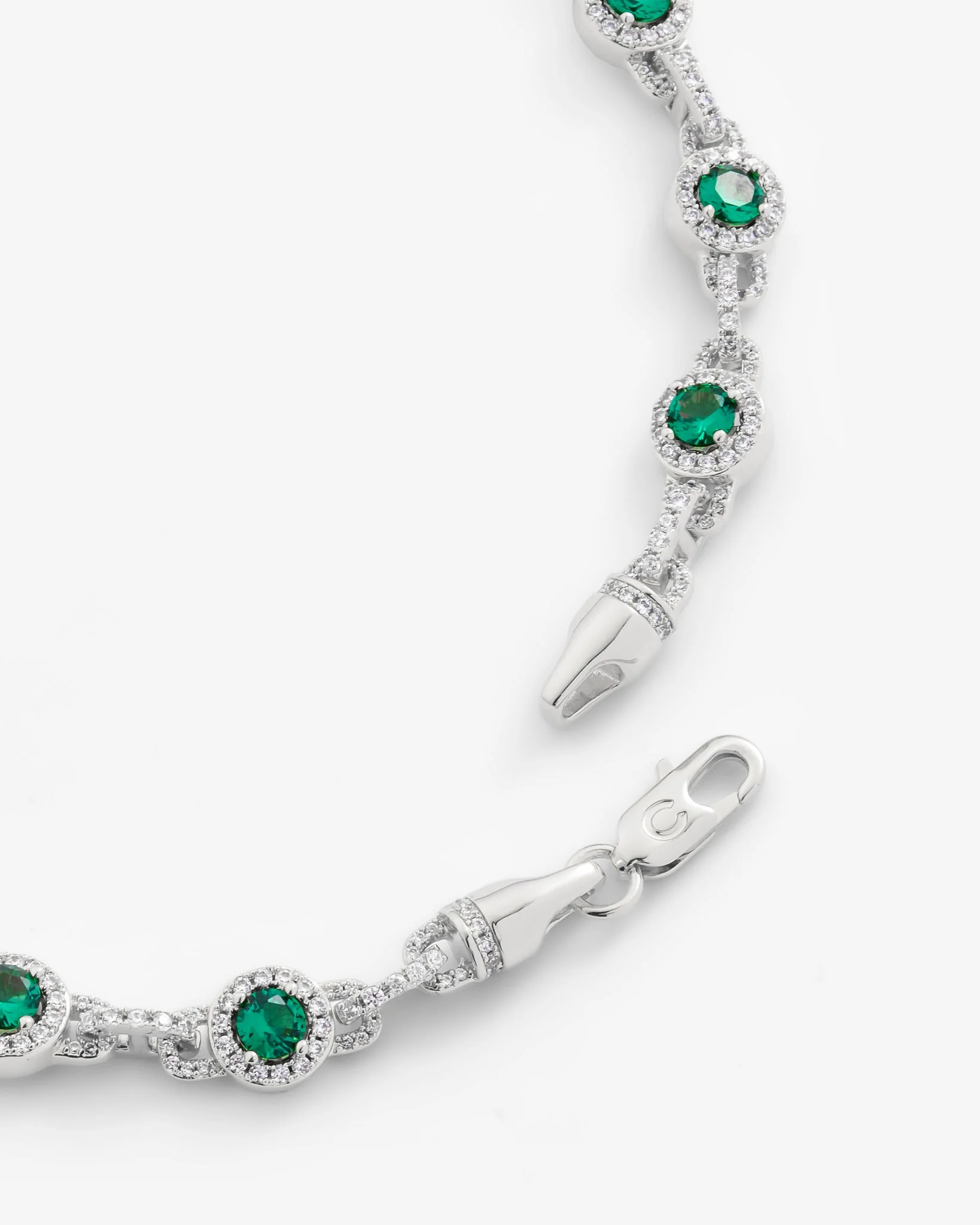 9mm Green Centre Stone Link Chain - Image 3