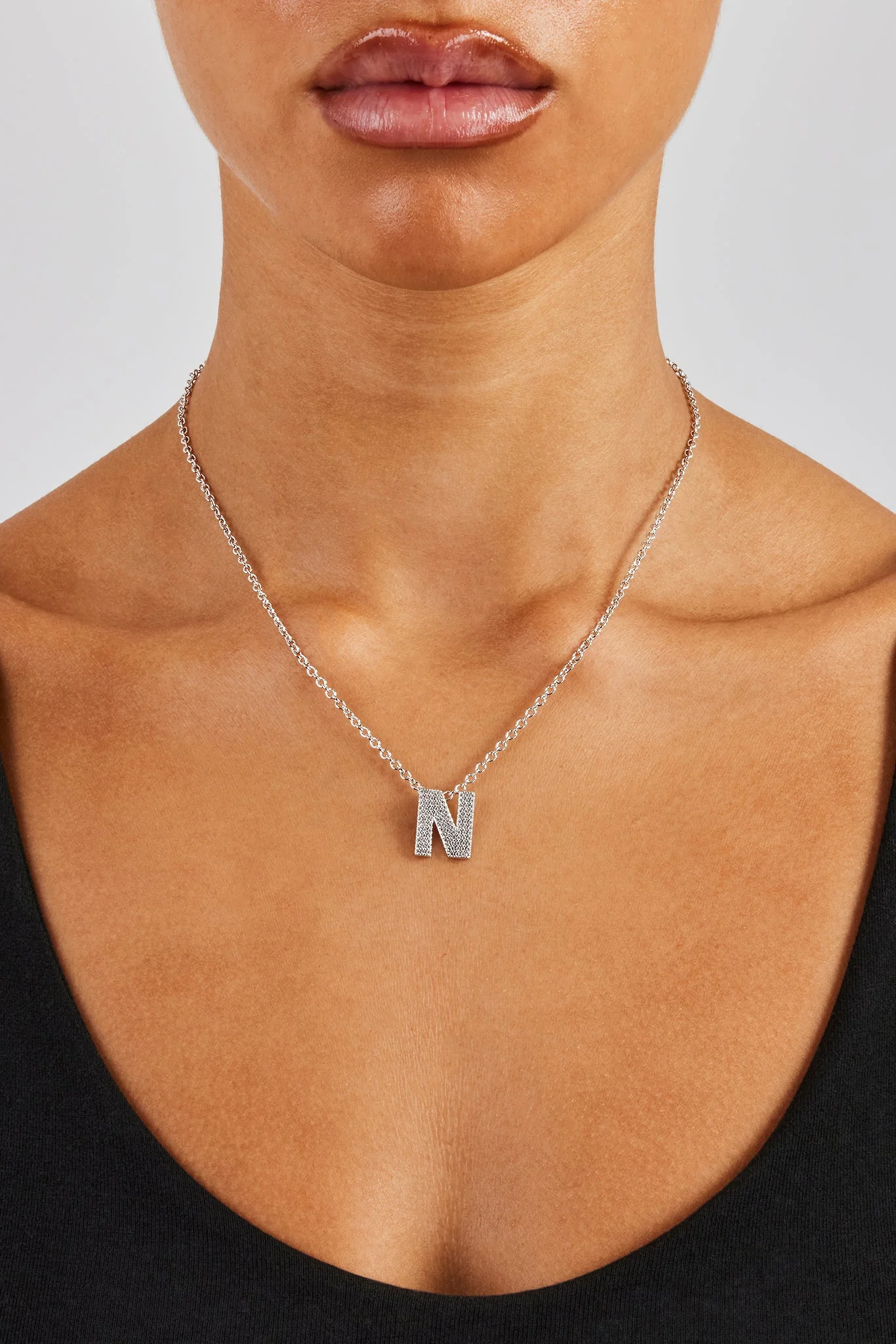 Iced Initial Necklace - 20mm - Image 10