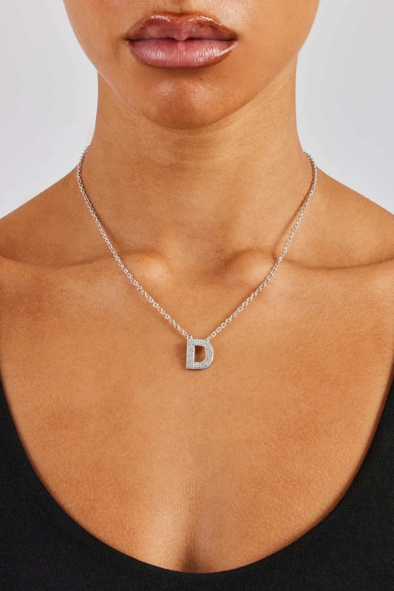Iced Initial Necklace - 20mm - Image 4