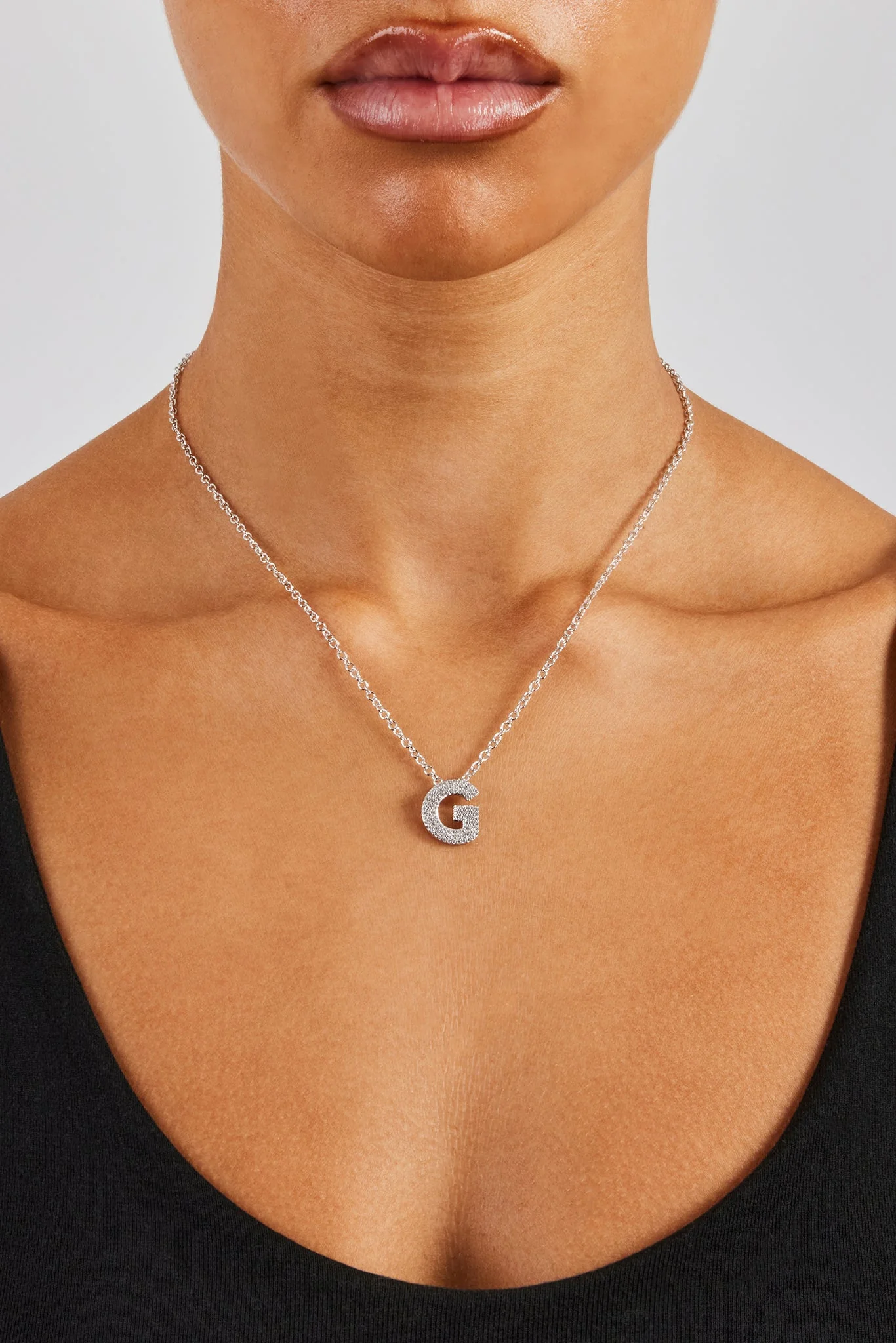 Iced Initial Necklace - 20mm - Image 6