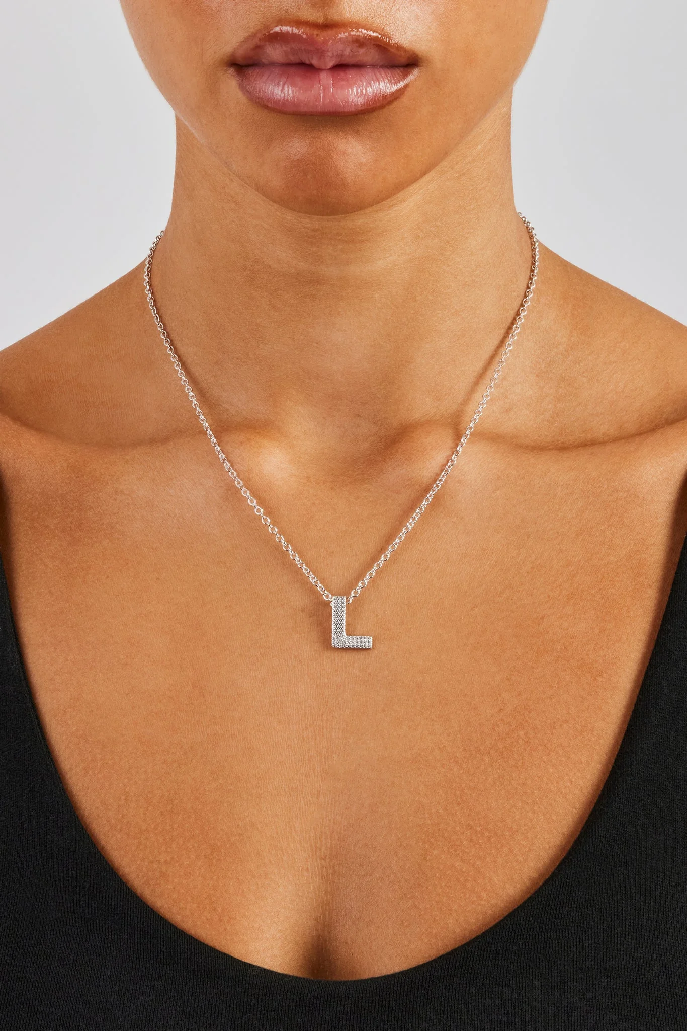 Iced Initial Necklace - 20mm - Image 8