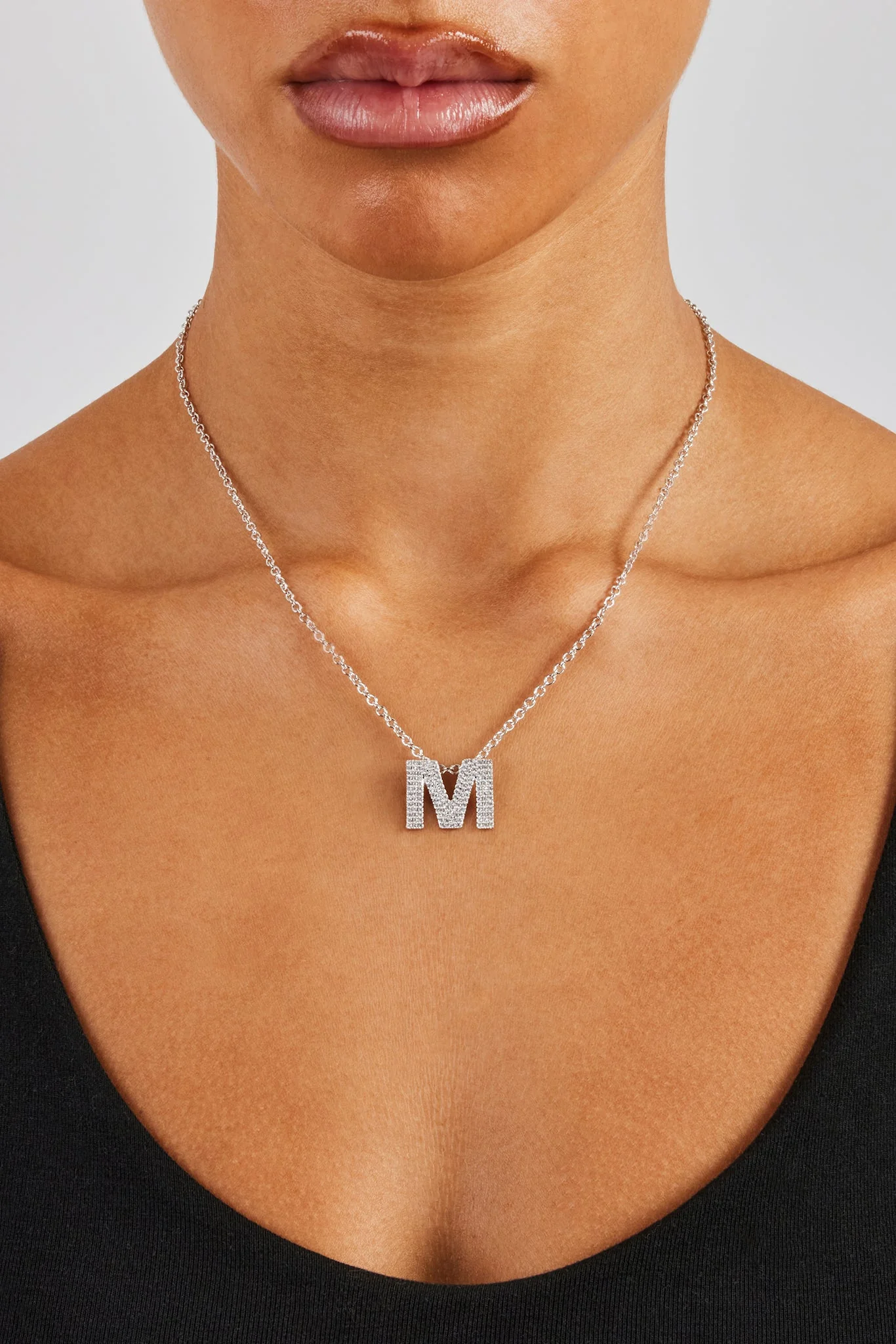 Iced Initial Necklace - 20mm - Image 9