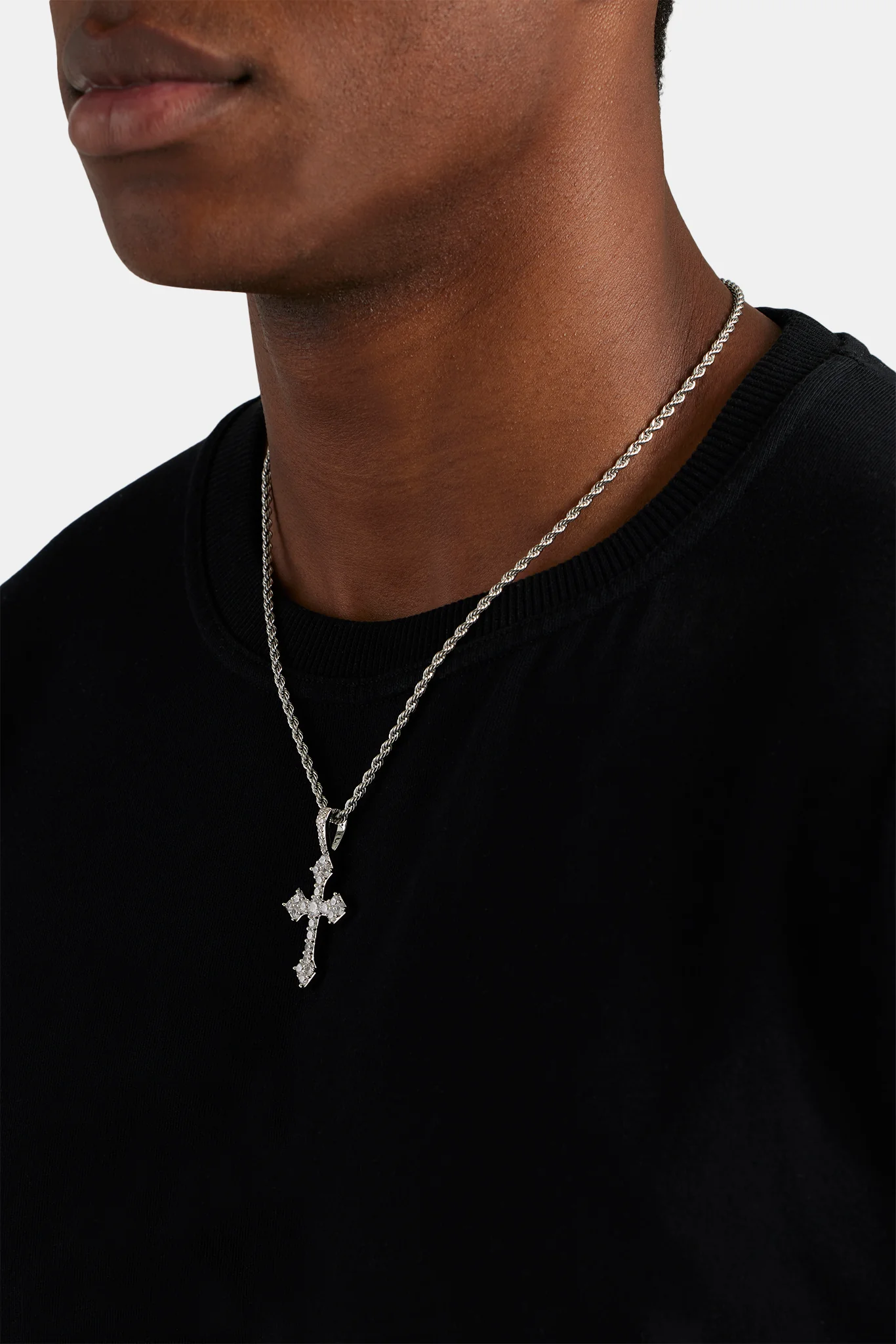 Iced Celtic Cross Pendant - 35mm - Image 3