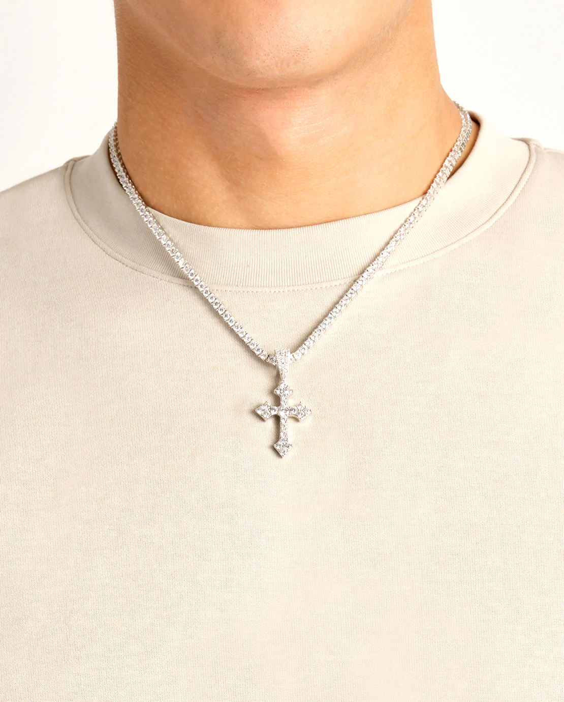 Iced Celtic Cross Pendant - 35mm - Image 4