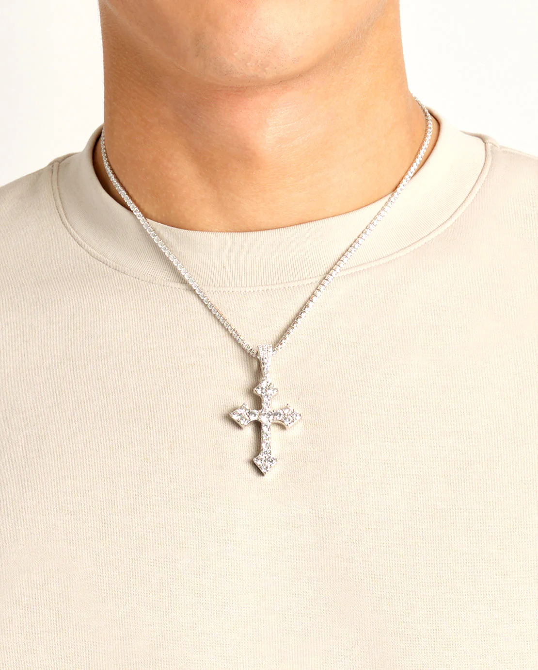 Iced Celtic Cross Pendant - 35mm - Image 7