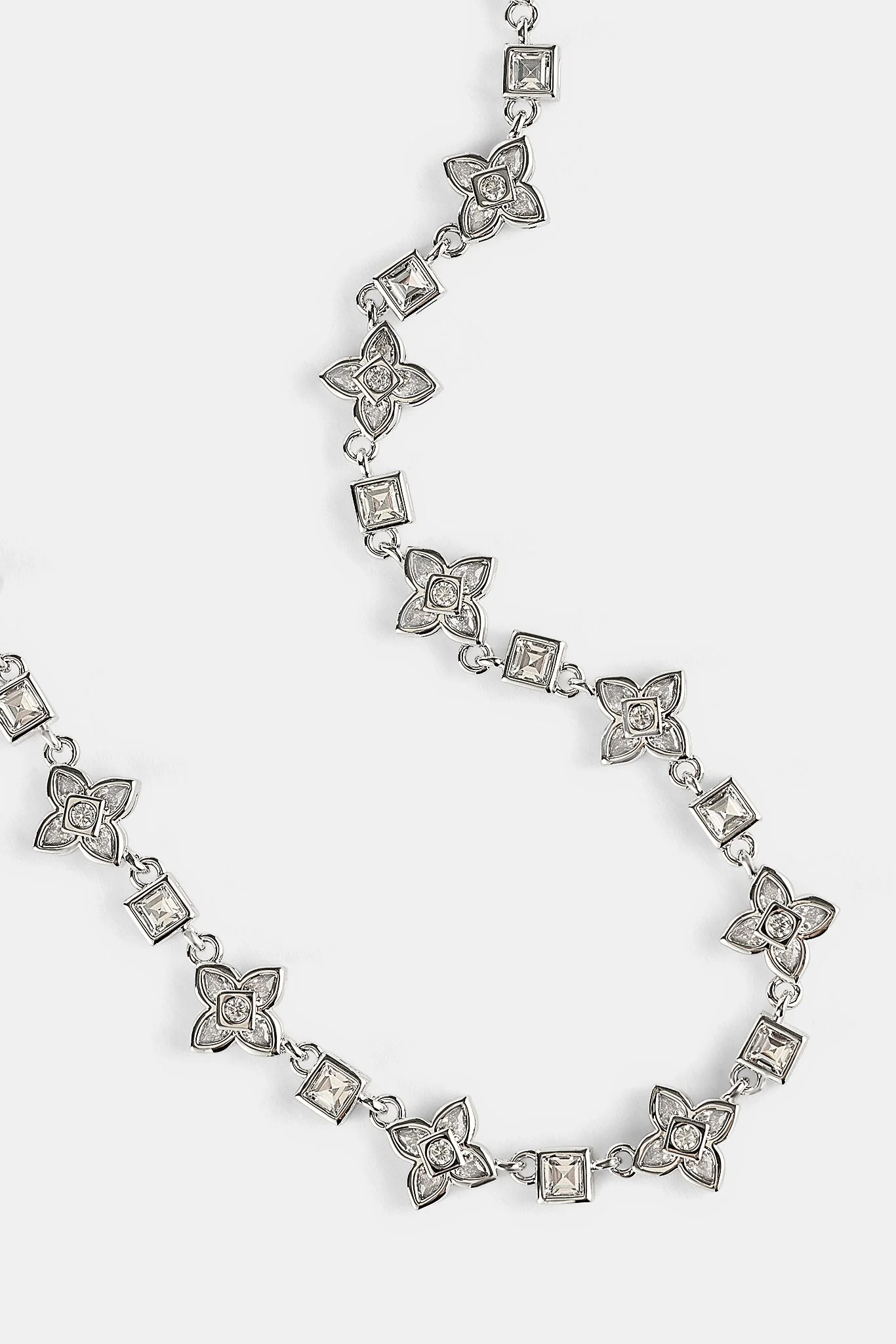 Iced Cross Motif & Square Stone Chain - 8mm - Image 3