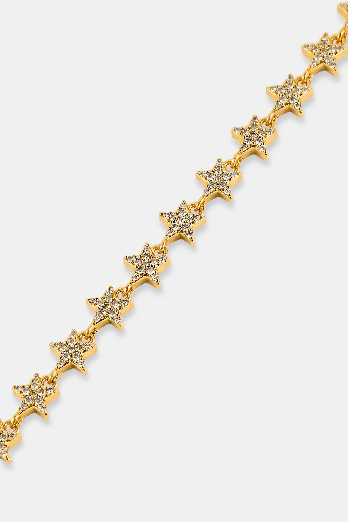 Iced Star Bracelet - 5mm - Gold - Image 3