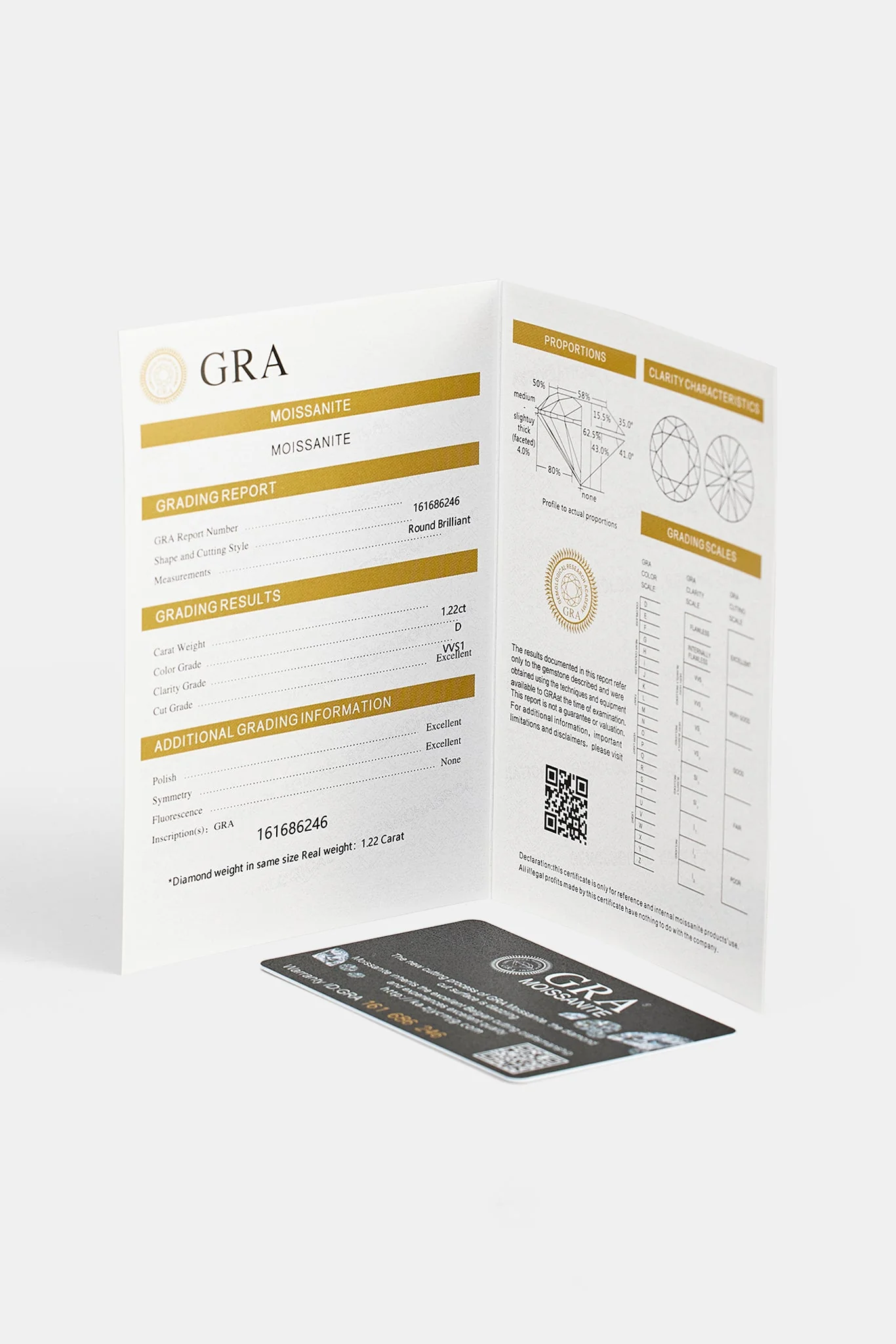 Moissanite Double Row Ring - 5mm - Image 4