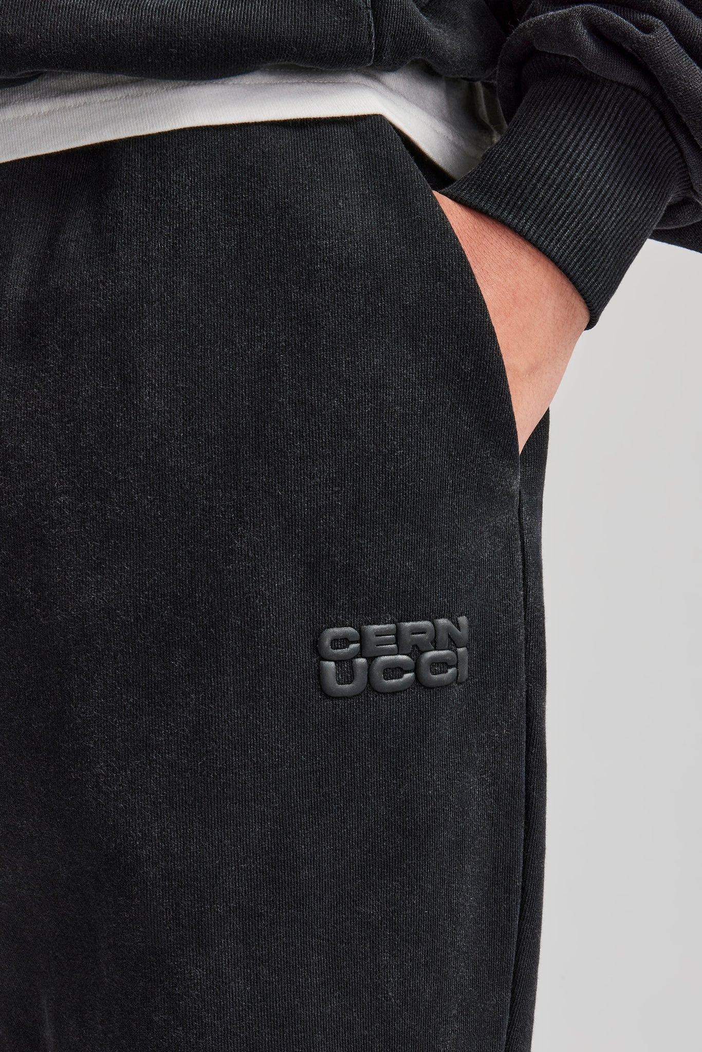 Washed Straight Leg Jogger - Black - Image 3