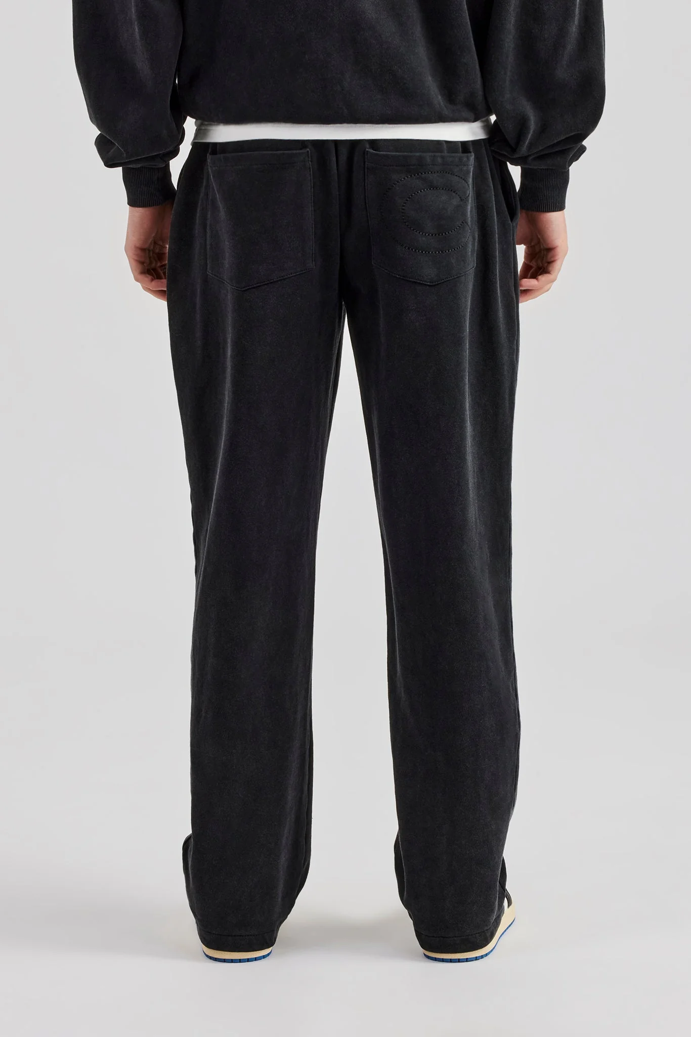 Washed Straight Leg Jogger - Black - Image 4