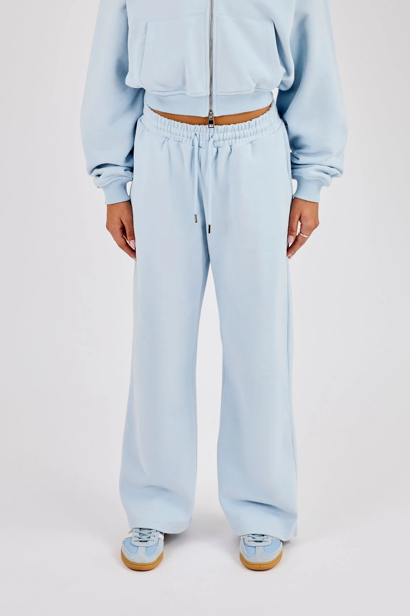 Wide Leg Jogger - Powder Blue - Image 3