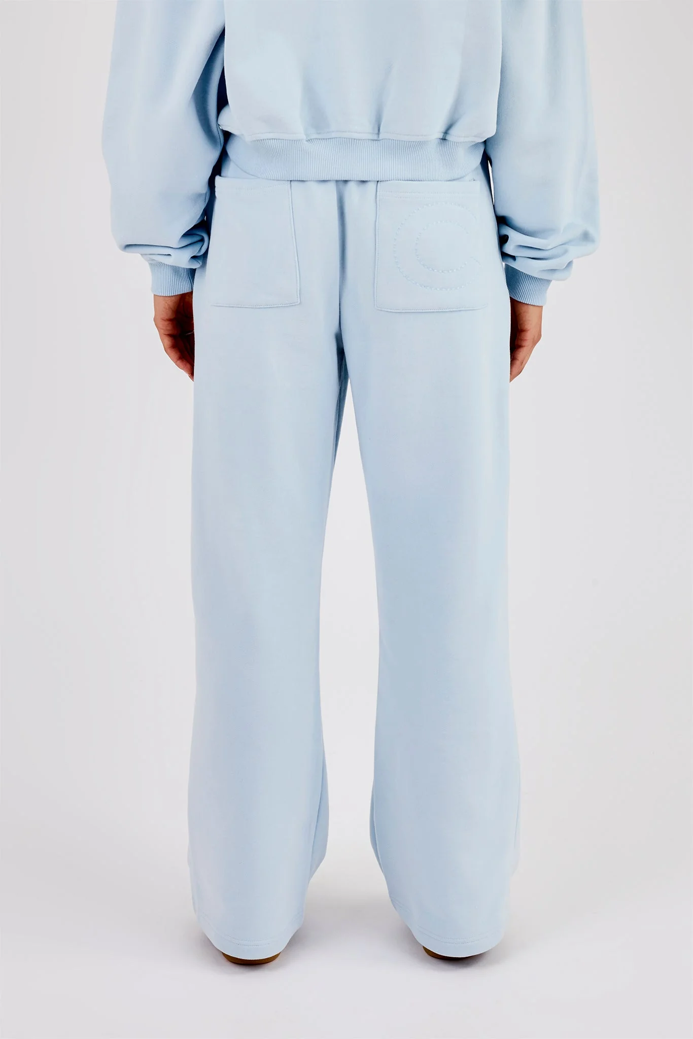 Wide Leg Jogger - Powder Blue - Image 4