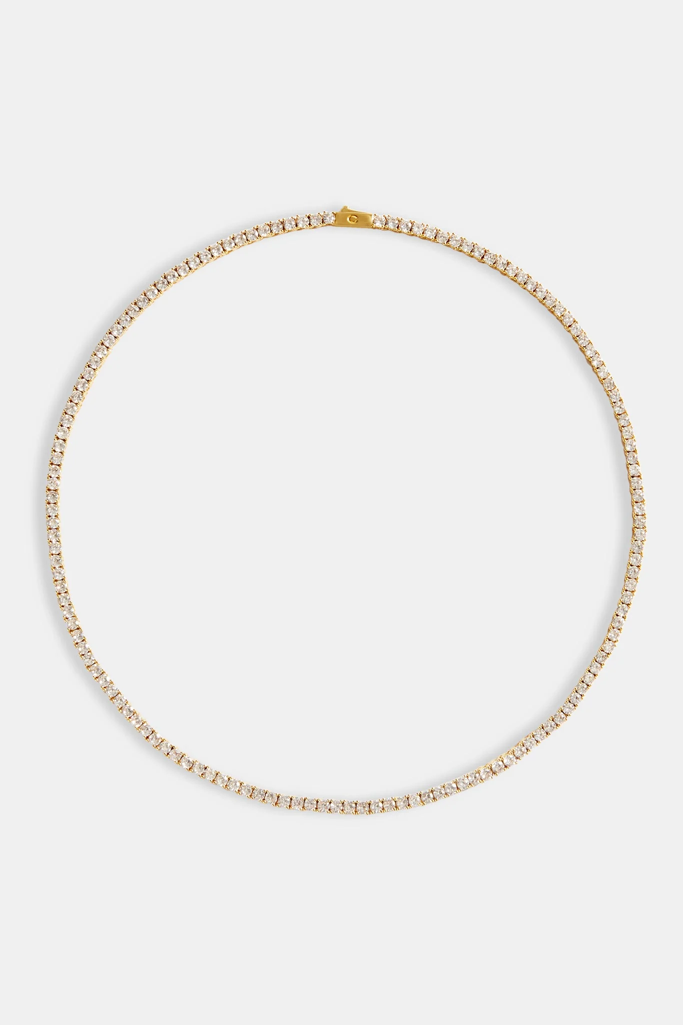 Womens 3mm Gold Plated Tennis Chain - Image 3