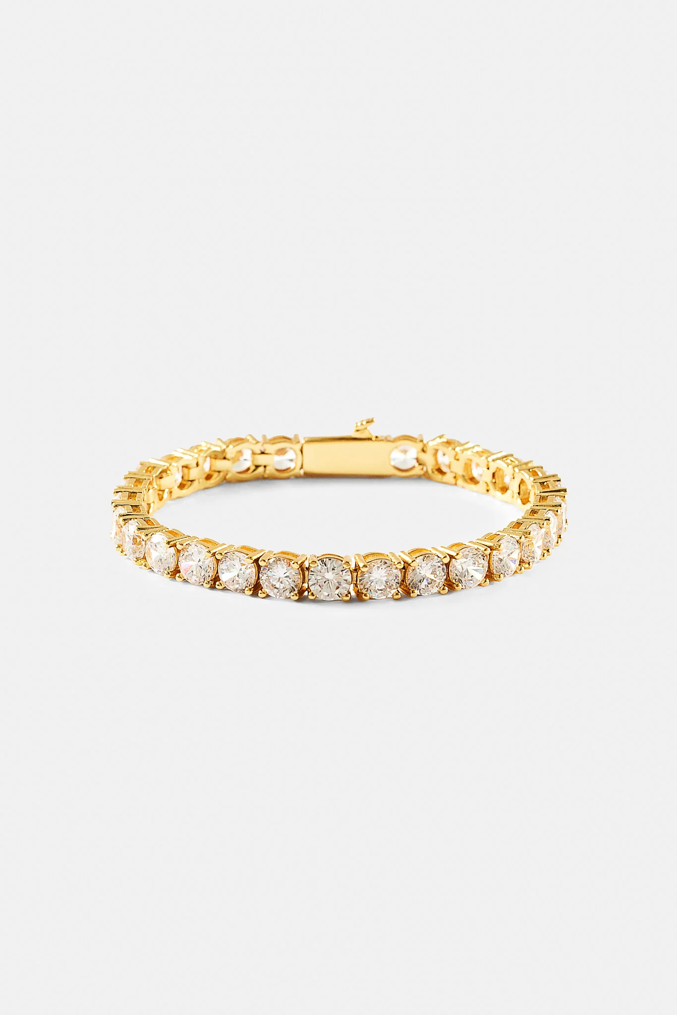 Womens 5mm Tennis Bracelet - Gold - Image 3