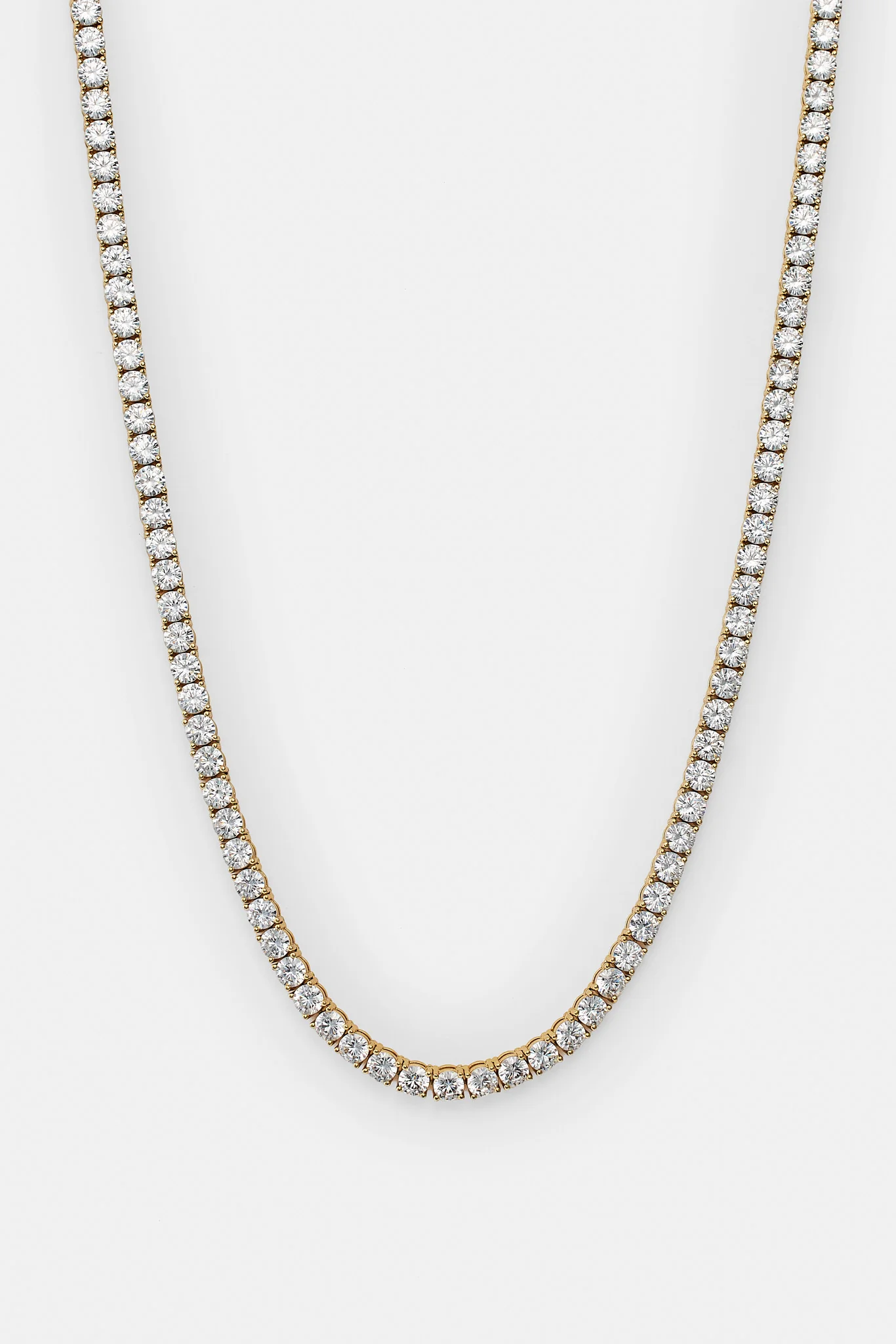 Womens 5mm Tennis Chain - Gold - Image 3